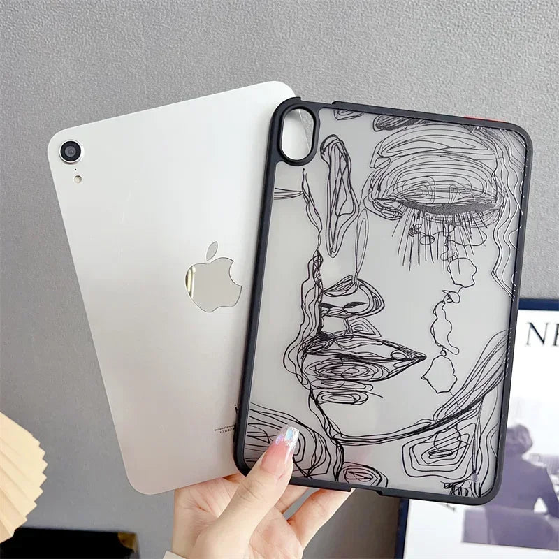 Fashionable Leopard Matte Clear Case for IPad Air 6 2024 10 9 8 7 6 5 th Pro 11 2 3 4 Generation Mini 4 5 6 Pro 11 13 Hard Cover