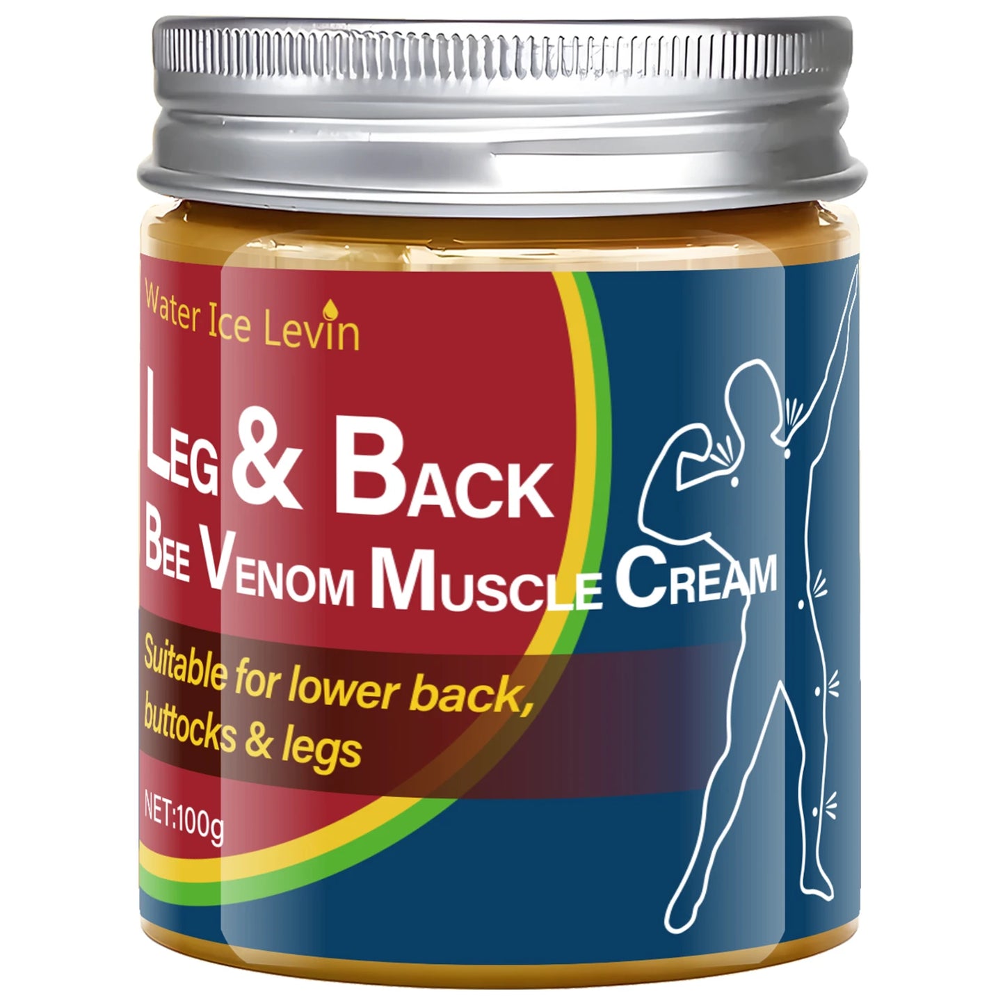 Leg & Back Bee Venom Muscle Cream for Lower Back, Buttocks & Legs - Moisturizing, Protective Formula for Elastic Skin.