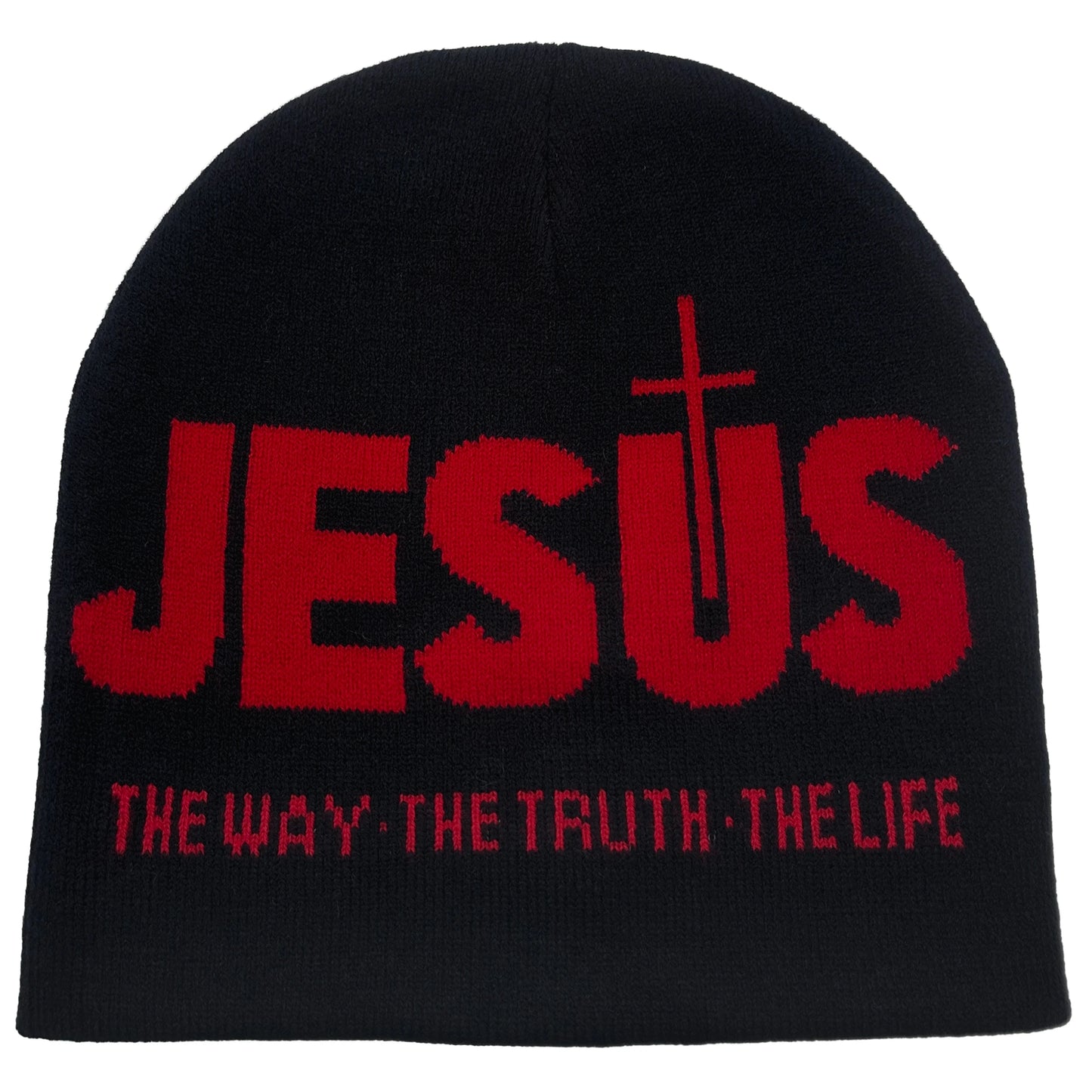 Jacquard Alphabet JESUS  Knit Hat Autumn/Winter Outdoor Thermal Hat Unisex Pullover Hat