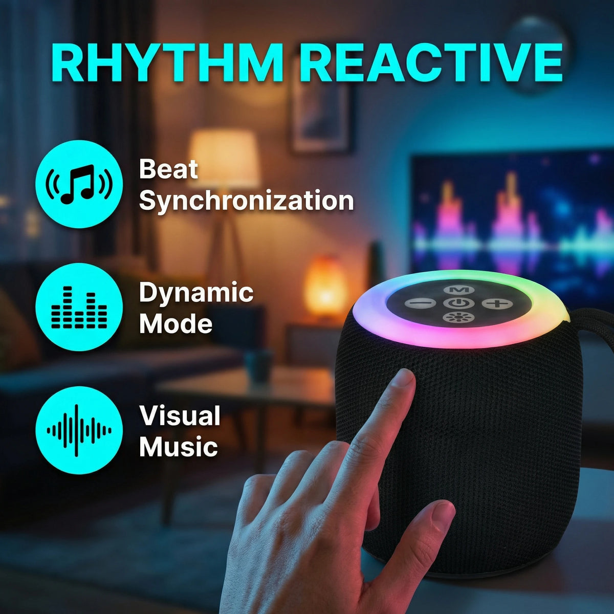 Portable Bluetooth Speaker ,Wireless Speakers with Lights, Travel Essentials Valentines Birthday Gifts for Men Women Boys Girls