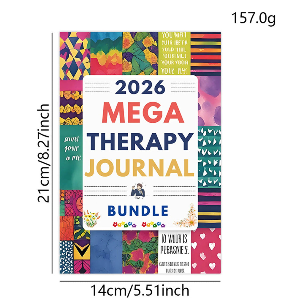 MEGA Therapy Journal Self Care Writing Tools with Guided Prompts Durable Cover for Mental Healing