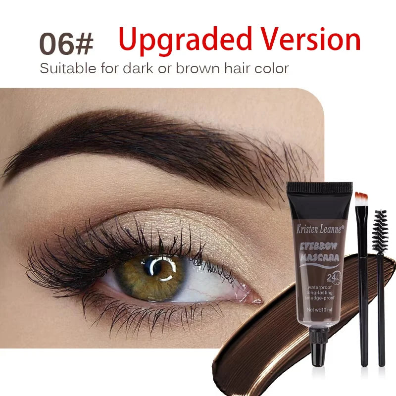 Professional Eyebrow Enhancers Cream Women Natural Liquid Dyeing Eyebrow Set Brow Tattoo Pigments Lasting Waterproof Eyebrow Gel