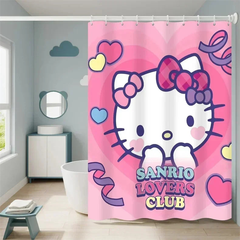 TR01  Cute Kawaii Cartoon Shower Curtains Bathroom Curtain Waterproof with Hooks Anime Bathroom Decoration Curtain…7&u