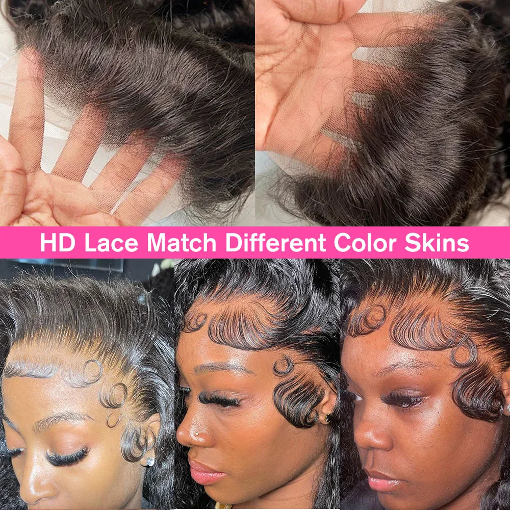Kinky Culry 13x6 HD Lace Frontal Wig Deep Curly Lace Front Human Hair Wigs Water Wave 13x4 HD Lace Frontal Wig 100% Human Hair