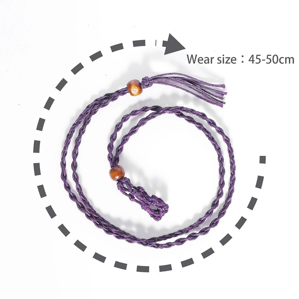 Lucky Stone Storage Rope Bag DIY Necklace Cord Empty Meditation Stone Holder Net Rope Ornament Cord Jewelry Making Accessories