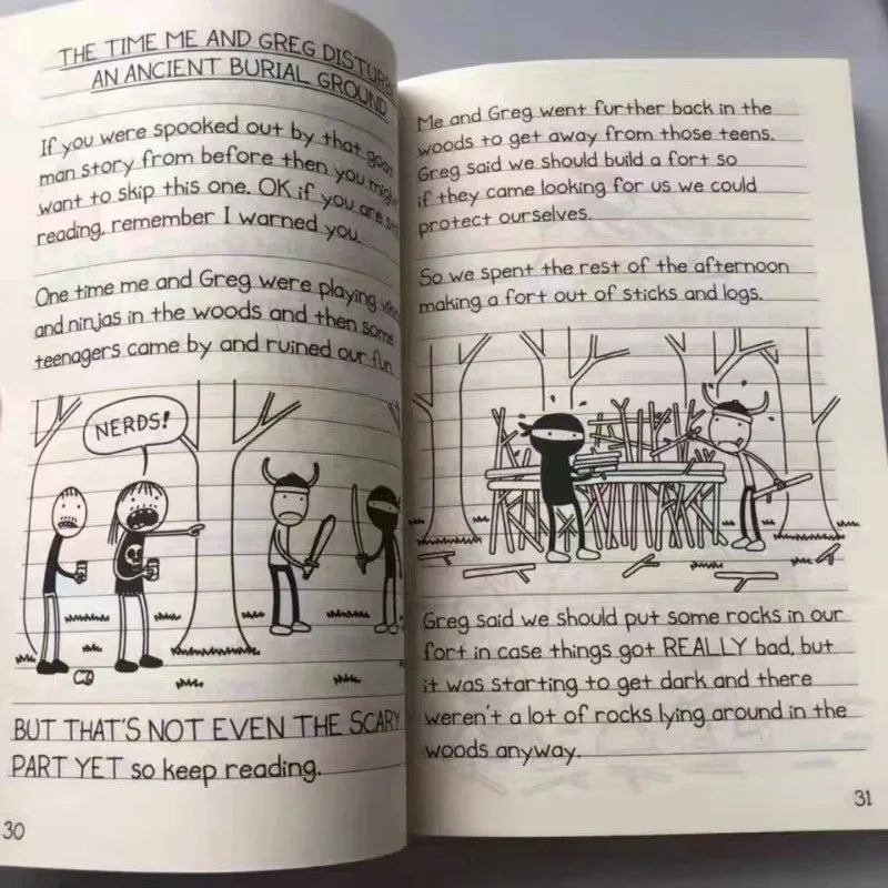 8 Books/set 1-8/9-16 English Diary of A Wimpy Kid Comic Novel Storybook Children Reading Literature Gift