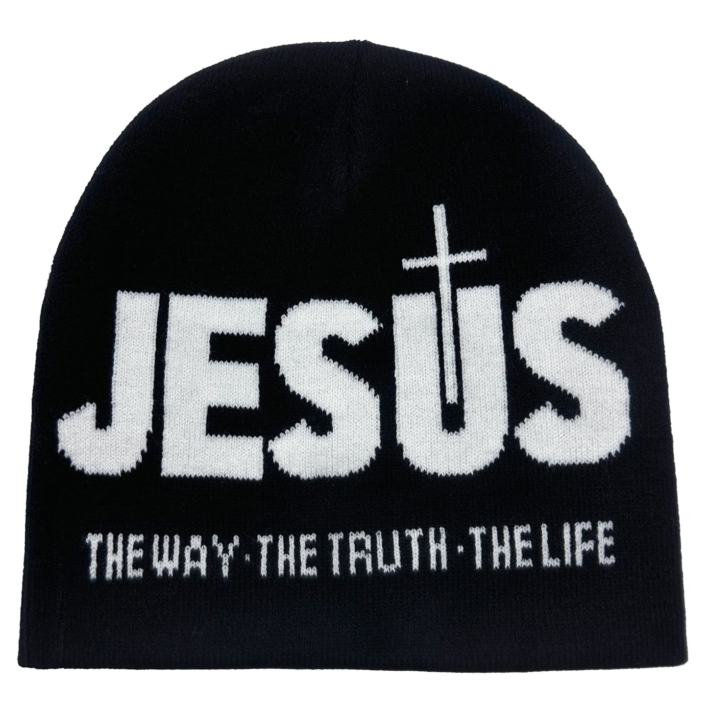 Jacquard Alphabet JESUS  Knit Hat Autumn/Winter Outdoor Thermal Hat Unisex Pullover Hat