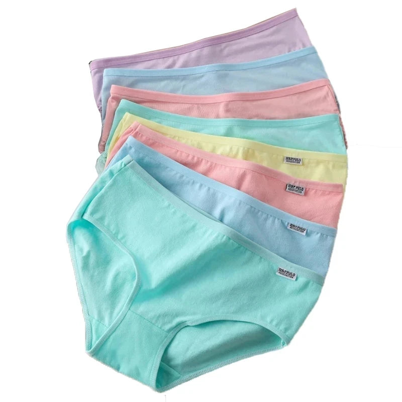 Candy Color Cotton Briefs Set (7-Pack)