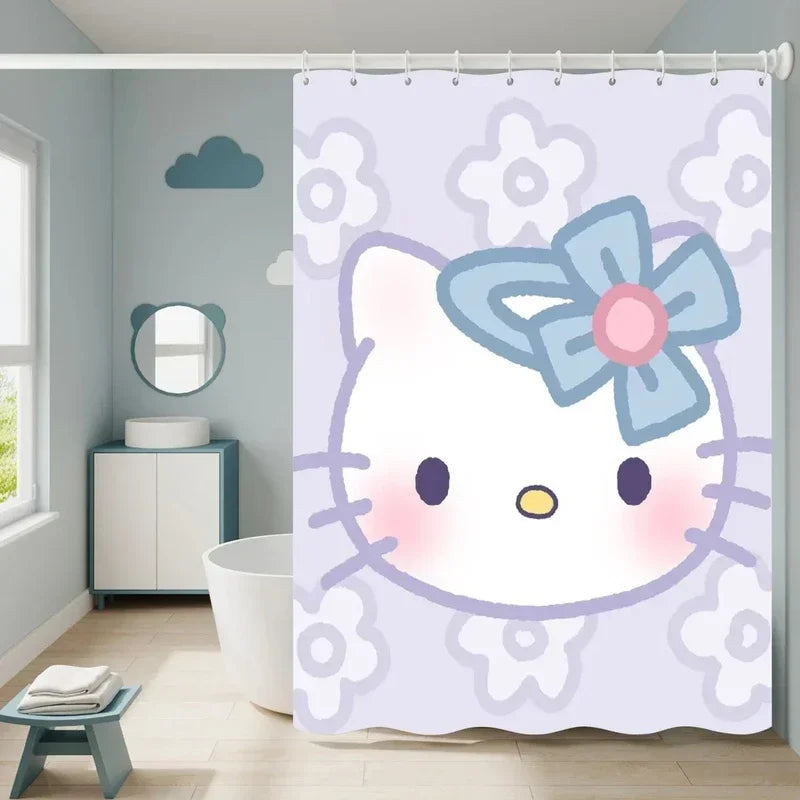 TR01  Cute Kawaii Cartoon Shower Curtains Bathroom Curtain Waterproof with Hooks Anime Bathroom Decoration Curtain…7&u