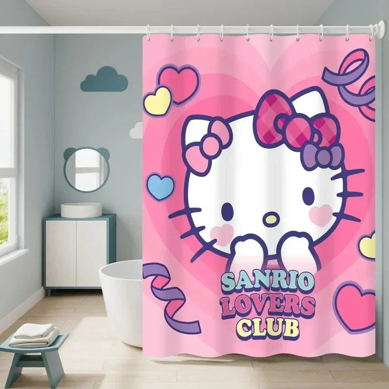 TR01  Cute Kawaii Cartoon Shower Curtains Bathroom Curtain Waterproof with Hooks Anime Bathroom Decoration Curtain…7&u