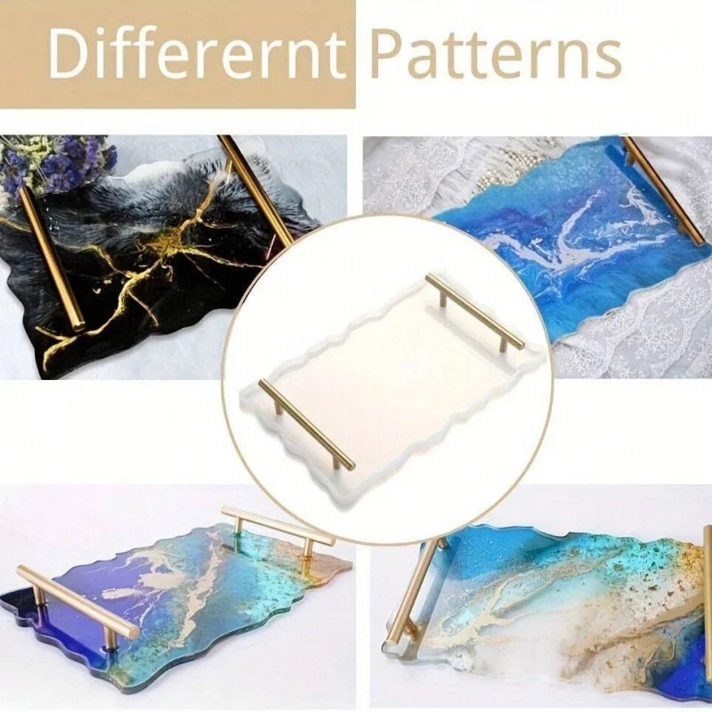 Epoxy Resin Casting Silicone Mold Cube+Straight Edge Cylinder DIY Craft Art Tray Storage Container Holiday Decoration
