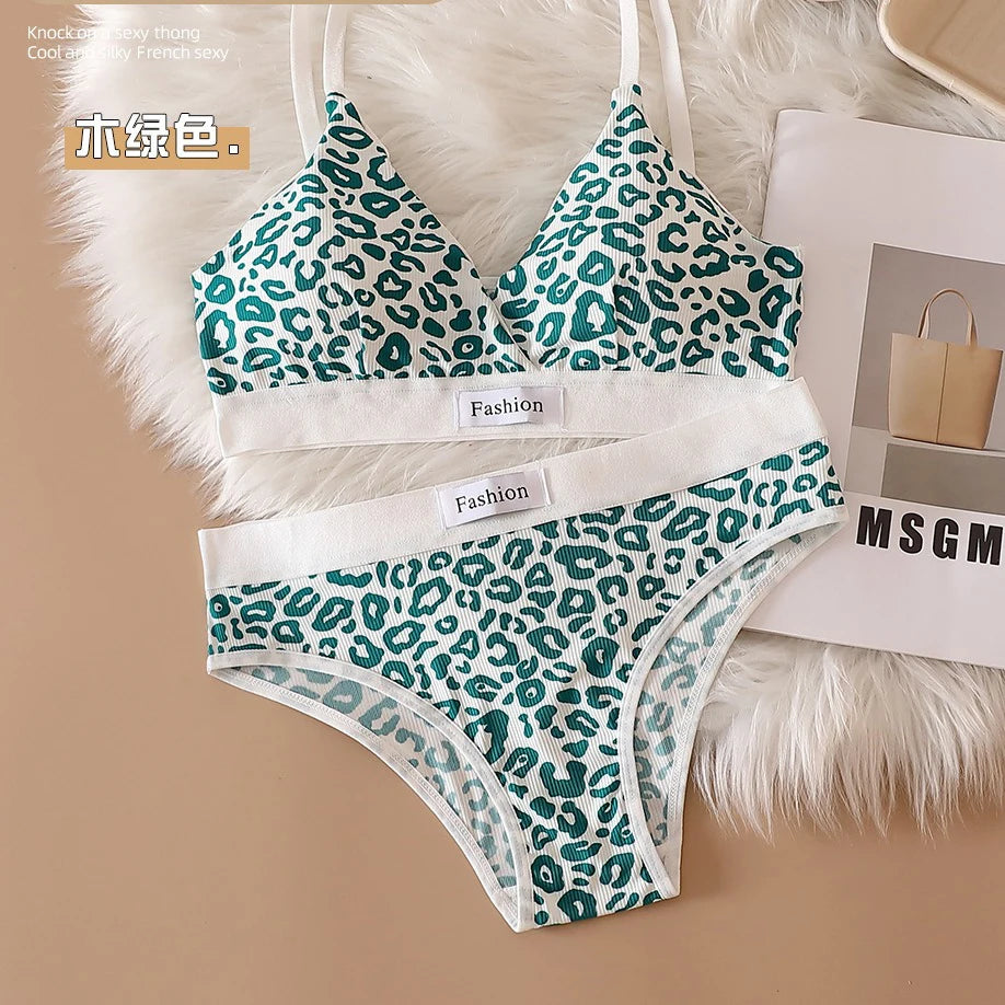 Leopard Seamless Bralette & Panty Set