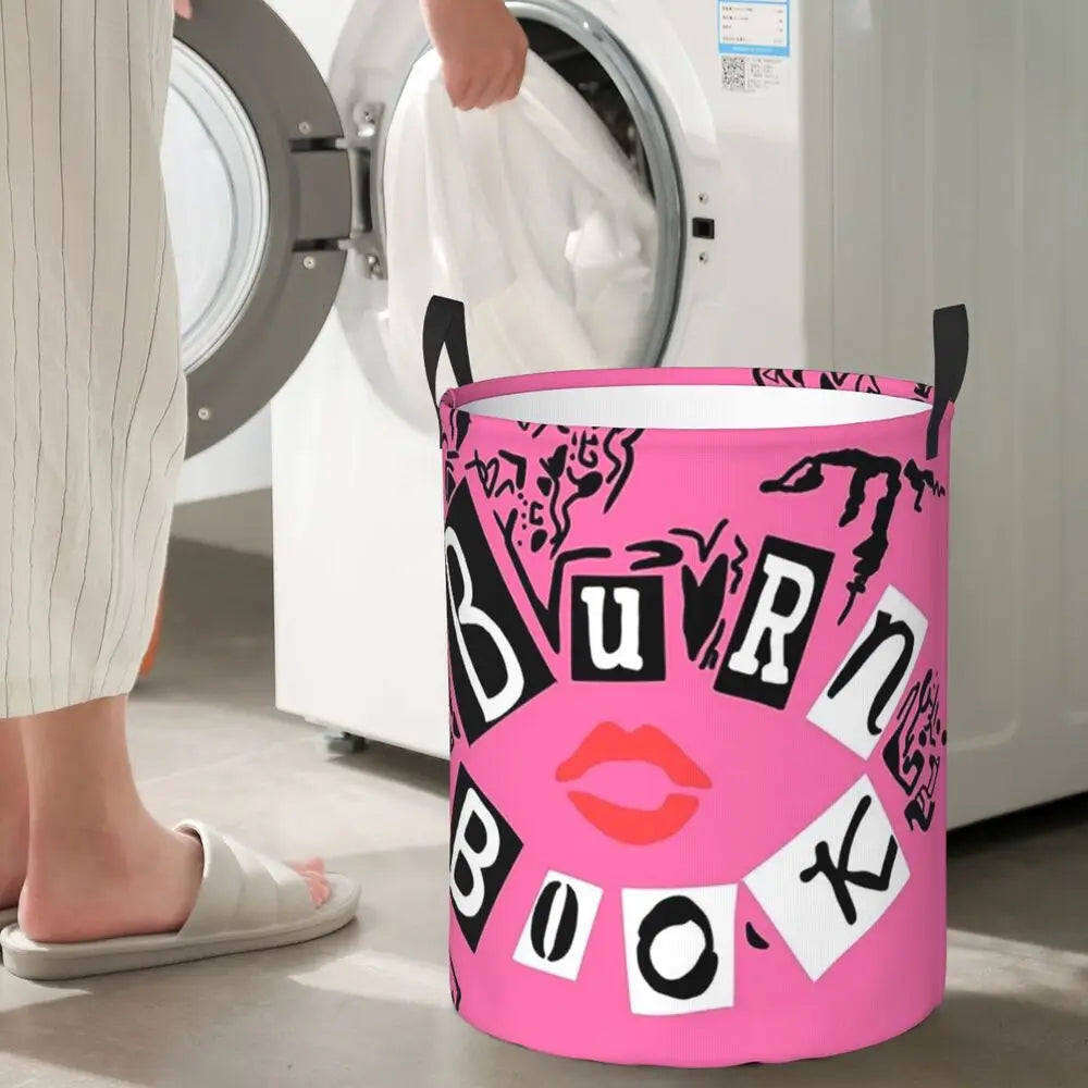 Burn Book Mean Girls Foldable Laundry Baskets Dirty Clothes Home Organizer Large Waterproof Hamper For Home Kids