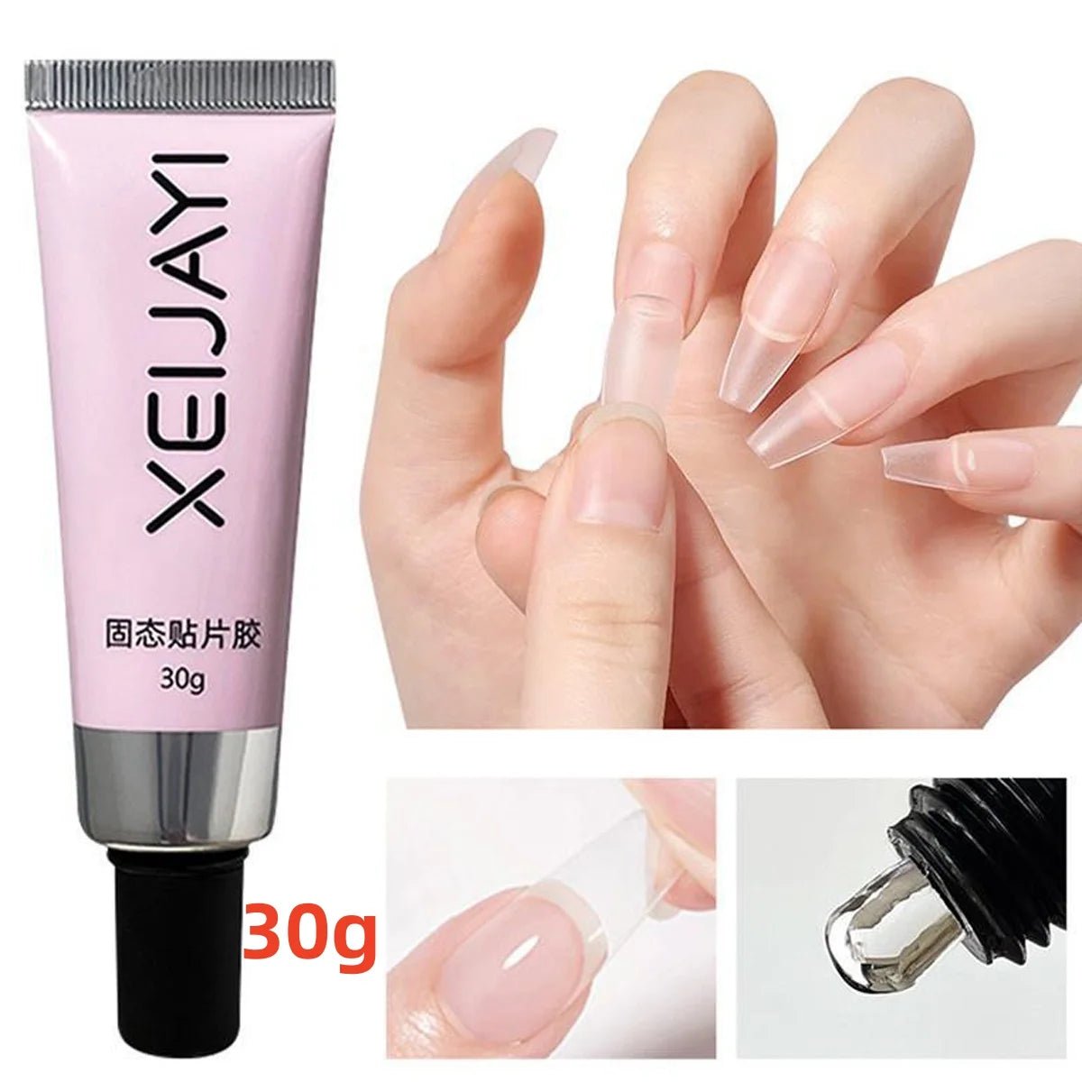 30/20/10pcs Fast-Dry Nail Glue Acrylic False Nail Tips Glue Gel For Fast Extension Super Bond Rhinestones False Nails Mini Glue