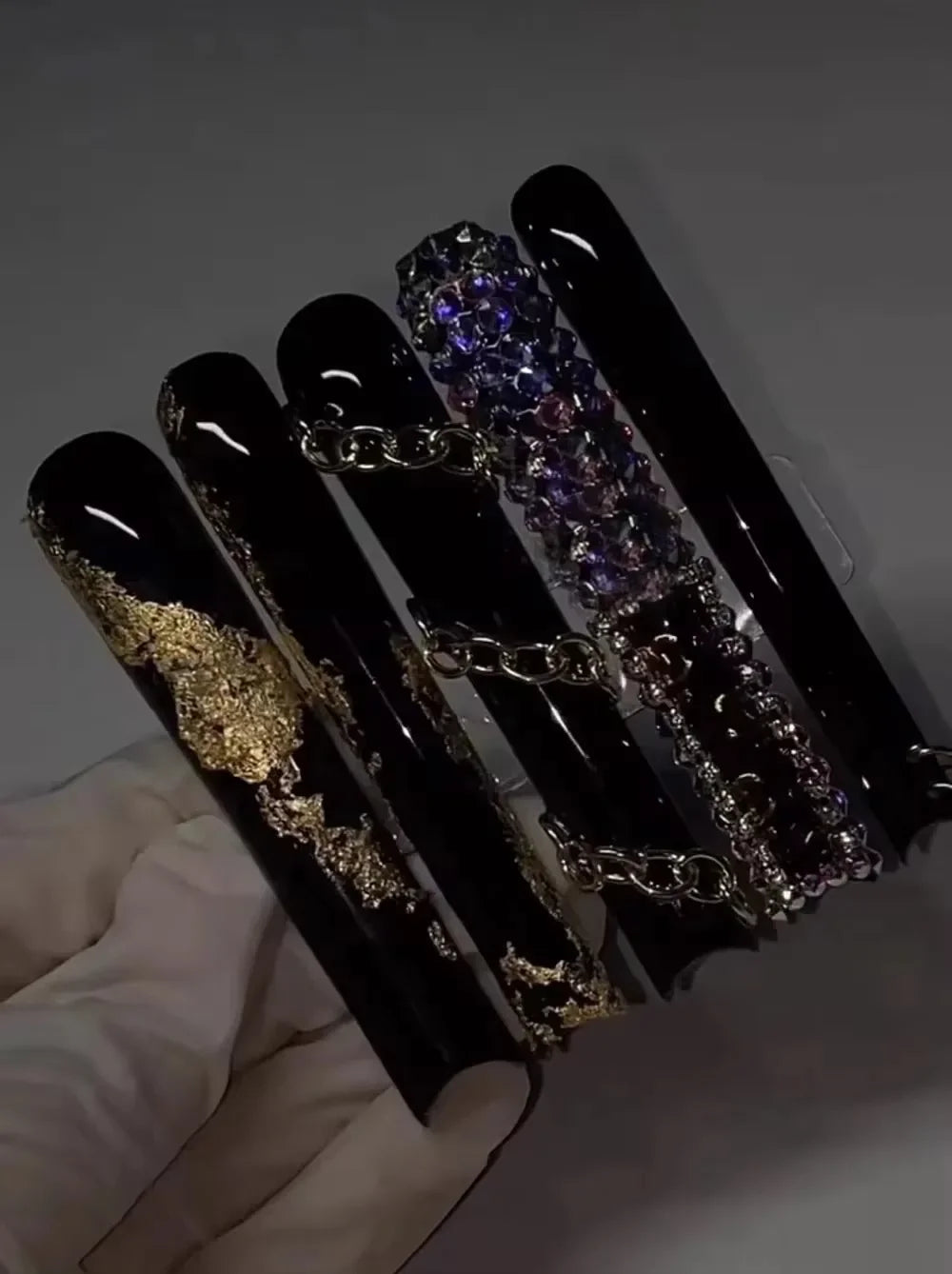 Xxxl Extra Long Quadrate Nail Art Butterfly Angel Diamond Coffin Stiletto False Nails Customizable Nail Party Stickers