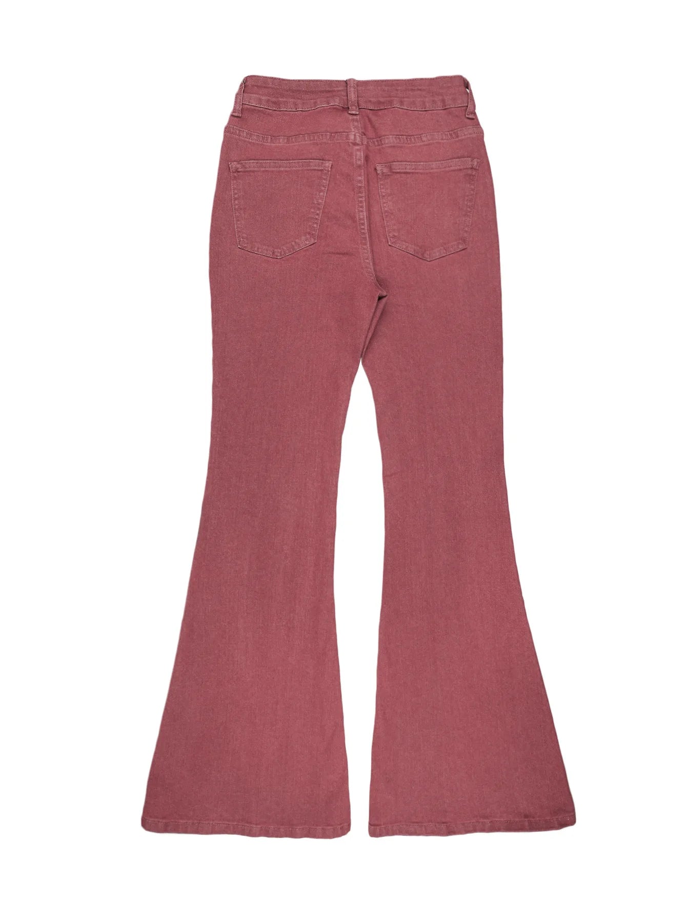 Men Jeans Boot Cut Solid Jean Wide Leg Denim Pant Distressed Washed Full Ankle Length Pockets Zipper Fly High Waist Basics