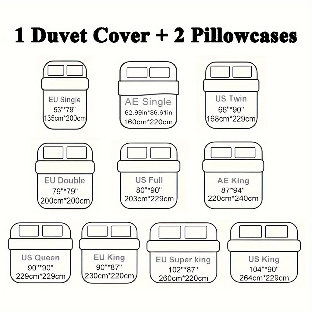 [Tie Dye Duvet Set] 3pcs Y2K Tie Dye Plush Duvet Cover Set - Soft & Warm Bedding Set - 1 Duvet Cover + 2 Pillowcase